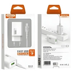 Cargador R�pido QC3.0 18W + Cable Tipo C Somostel SMS-A18