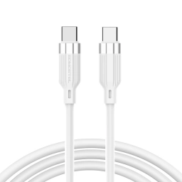 Cable Tipo C a Tipo C 60W de silicona l�quida Blanco Somostel SMS-BJ34