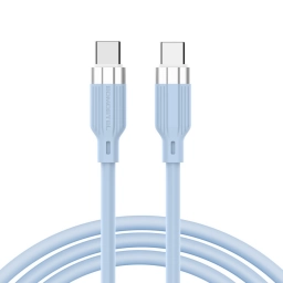 Cable Tipo C a Tipo C 60W de silicona l�quida Azul Somostel SMS-BJ34