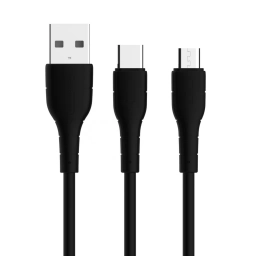 Cable de Carga Tipo C 2.1A Negro Premium Somostel SMS-BP13