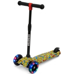 Monopatin Tripatin Scooter Amarillo Con Luces y Musica