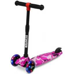 Monopatin Tripatin Scooter Rosado Con Luces y Musica