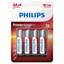 Pila alcalina Philips AA Pack 4 unidades