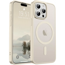 Funda Protectora para iPhone 15 Pro max Blanco Mate (con MagSafe)