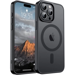 Funda Protectora para iPhone 15 Pro max Negro Mate (con MagSafe)