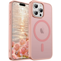 Funda Protectora para iPhone 15 Pro Rosa Mate (con MagSafe)