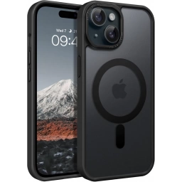 Funda Protectora para iPhone 15 Plus Negro Mate (con MagSafe)