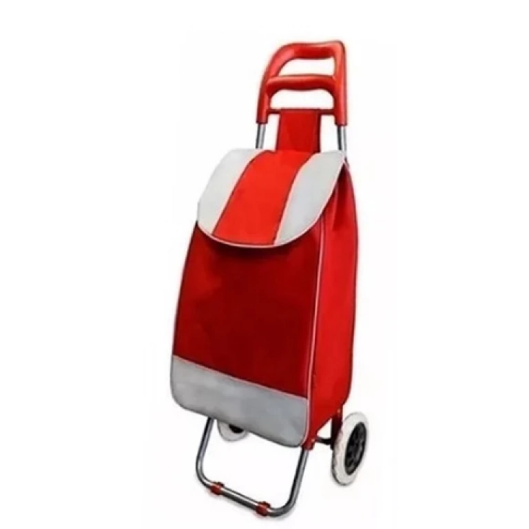Carrito De Feria Lona Rojo Resistente